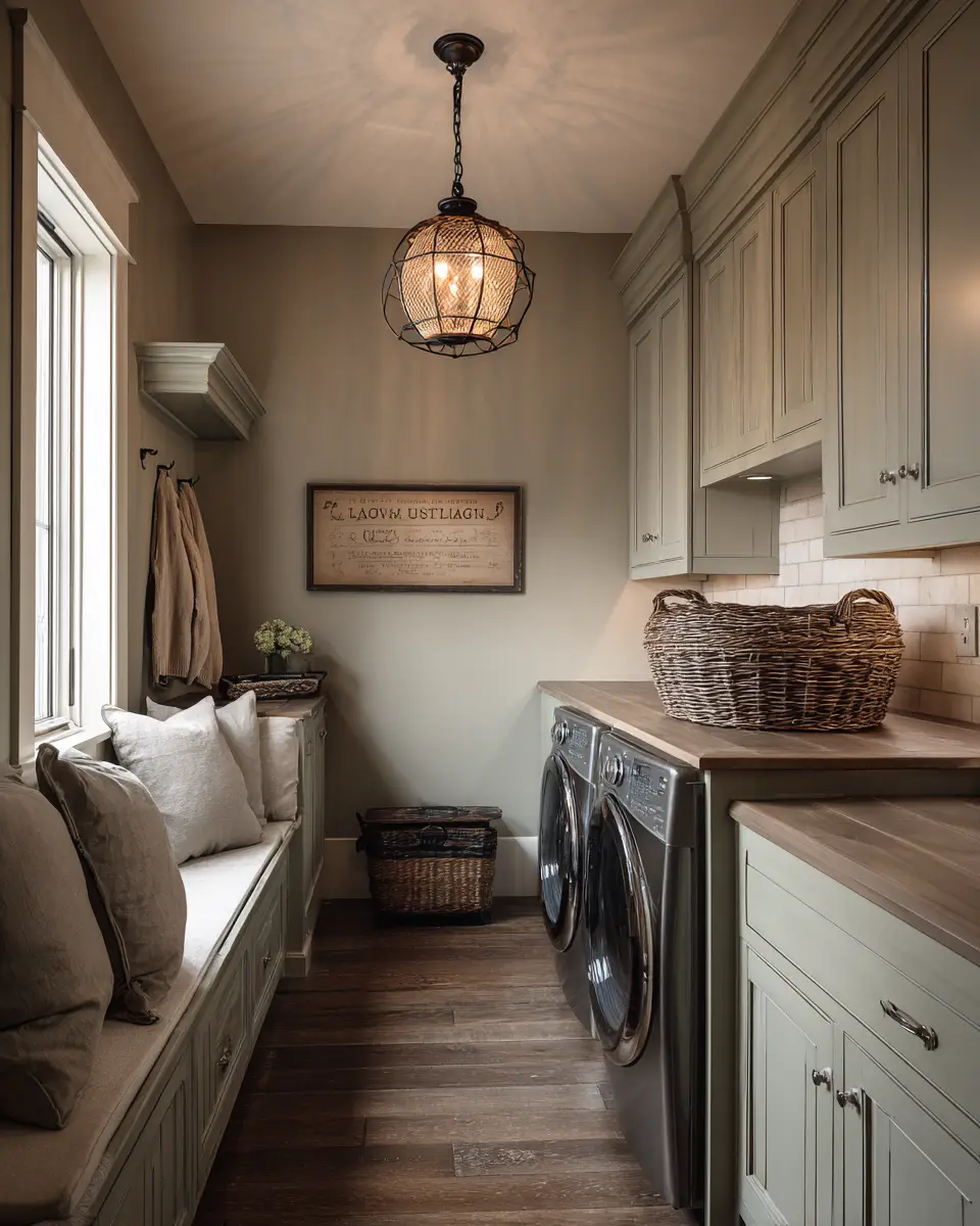 Warm Country Laundry Room Decor Ideas