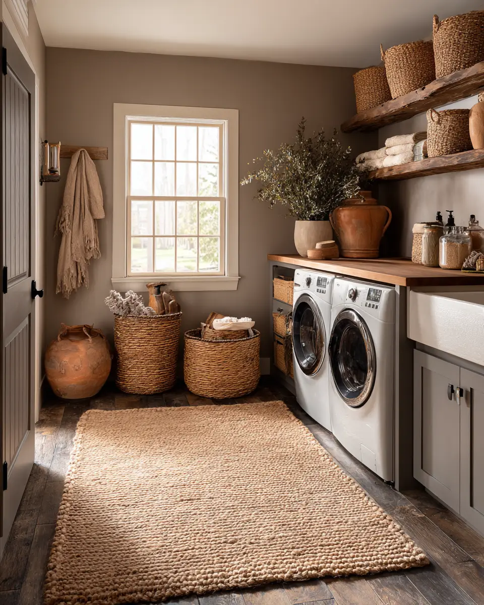 Warm Country Laundry Room Decor Ideas