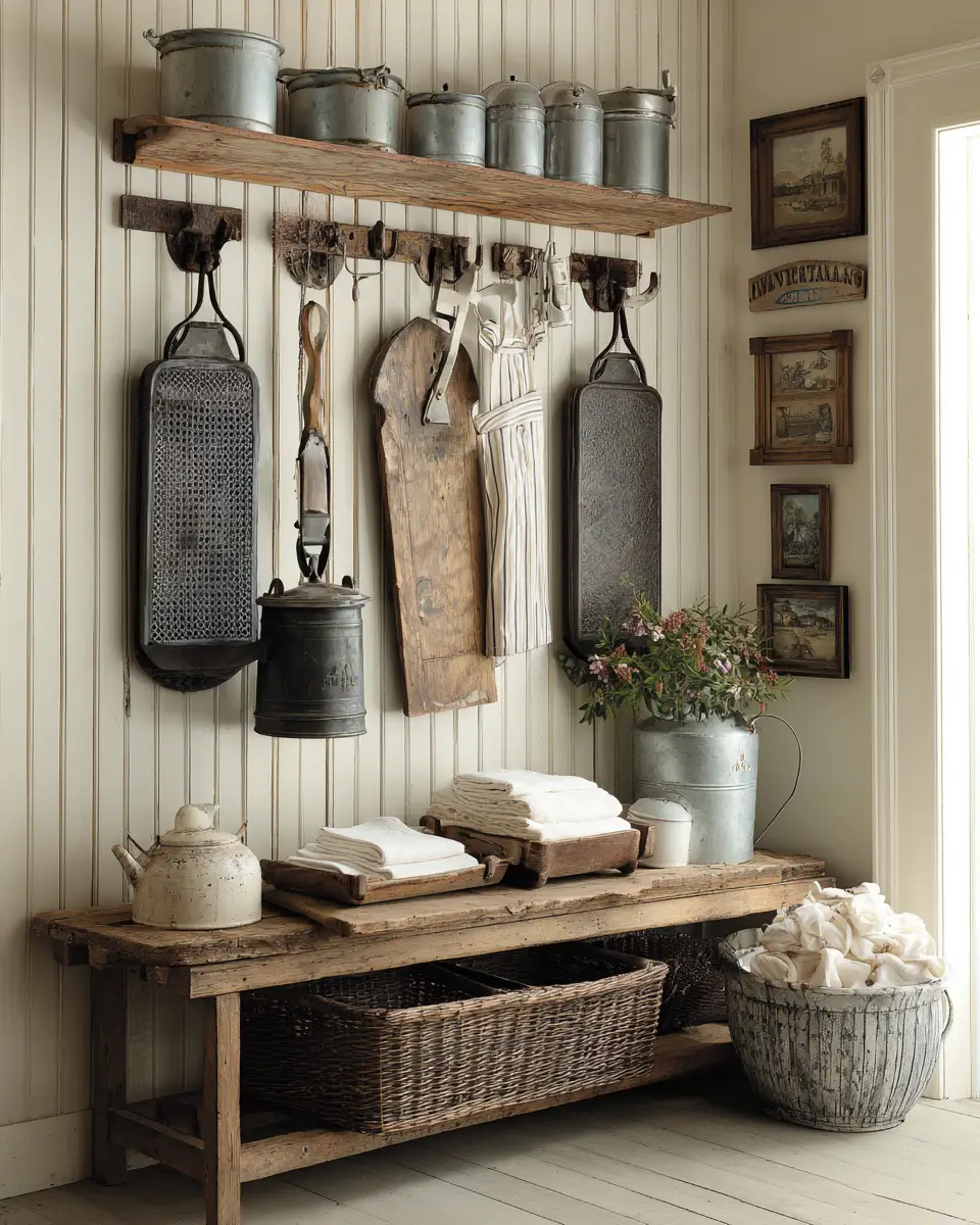 Warm Country Laundry Room Decor Ideas