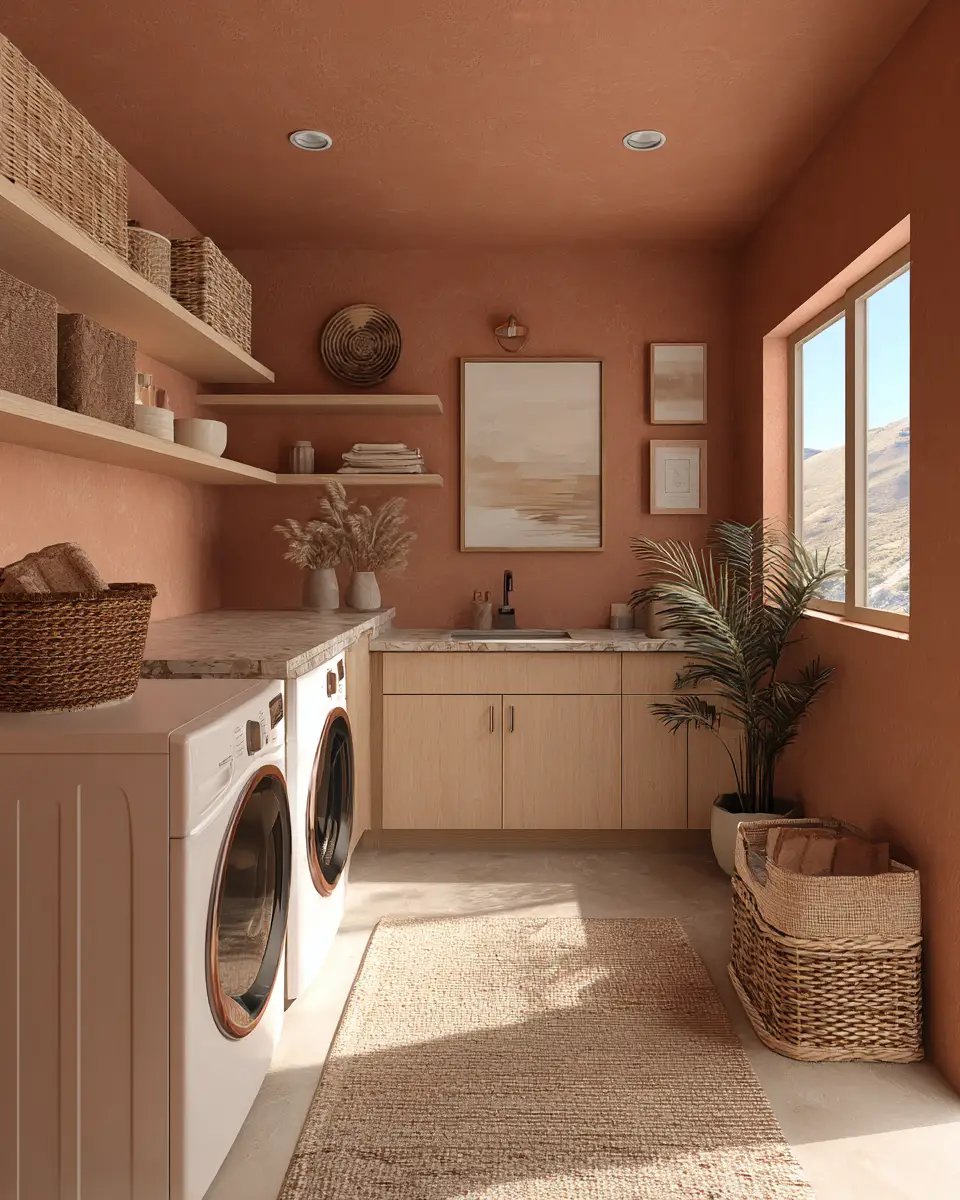 Warm Desert Laundry Room Decor Ideas