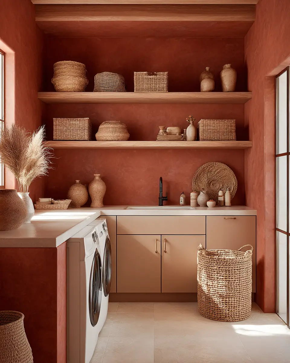 Warm Desert Laundry Room Decor Ideas
