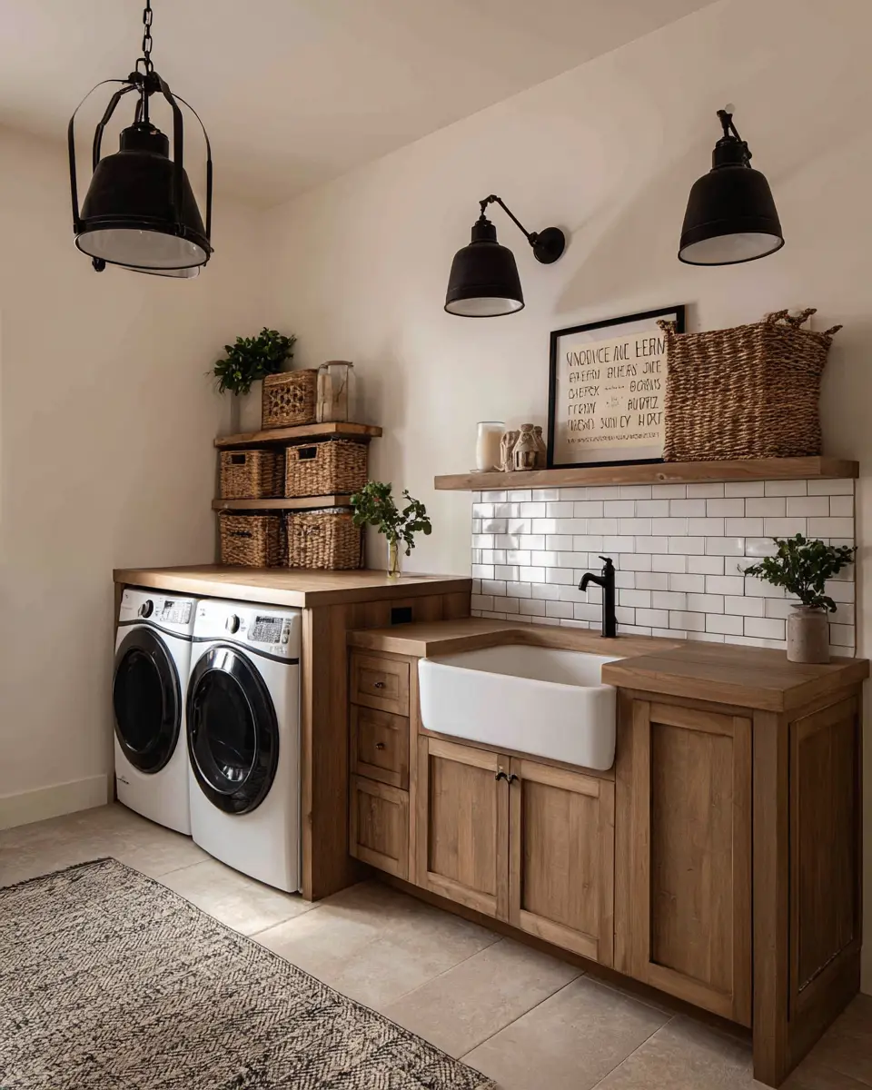 Warm Desert Laundry Room Decor Ideas