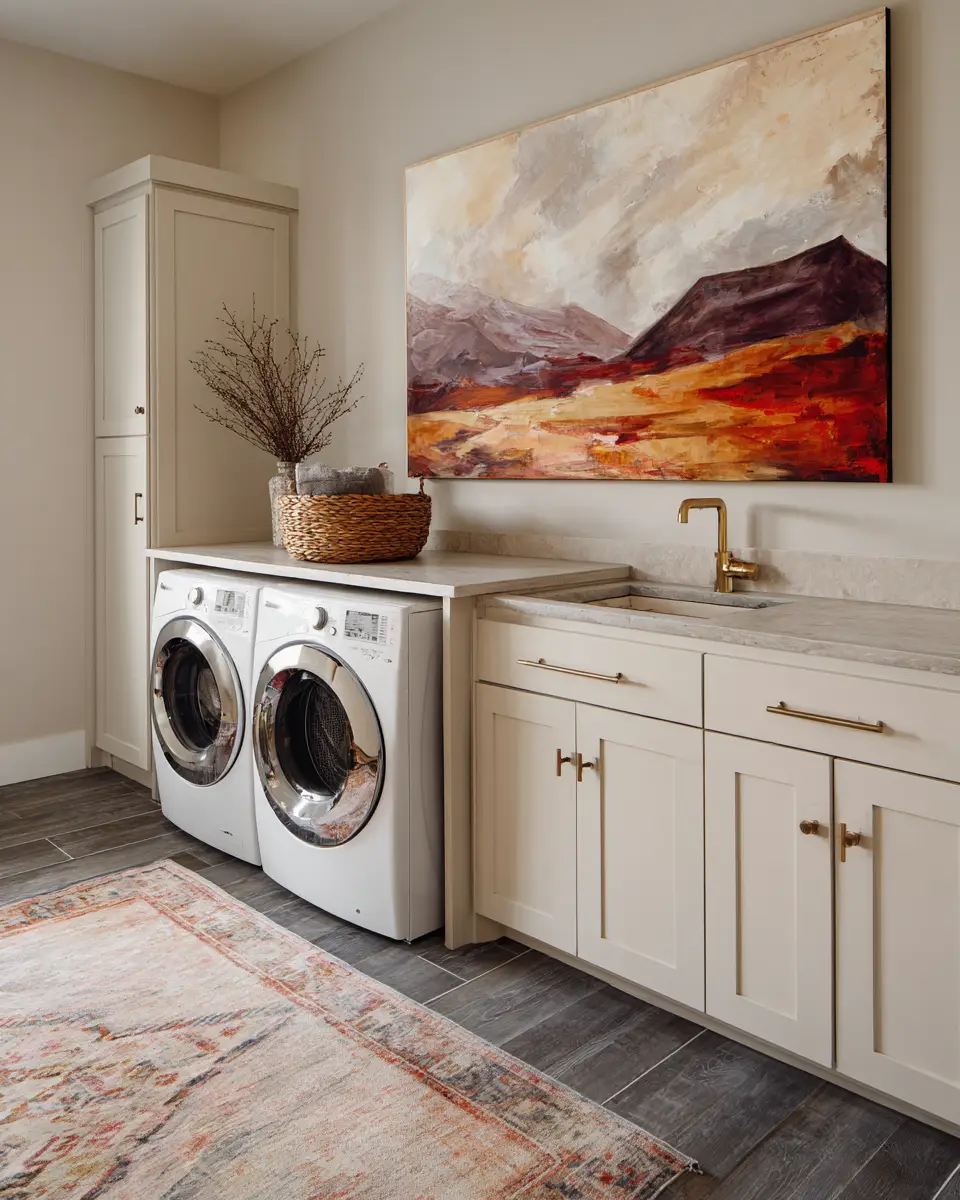 Warm Desert Laundry Room Decor Ideas