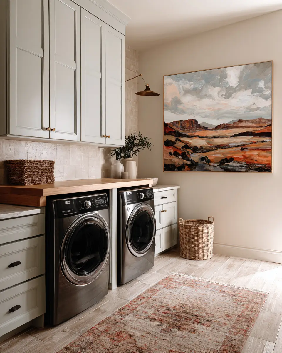 Warm Desert Laundry Room Decor Ideas