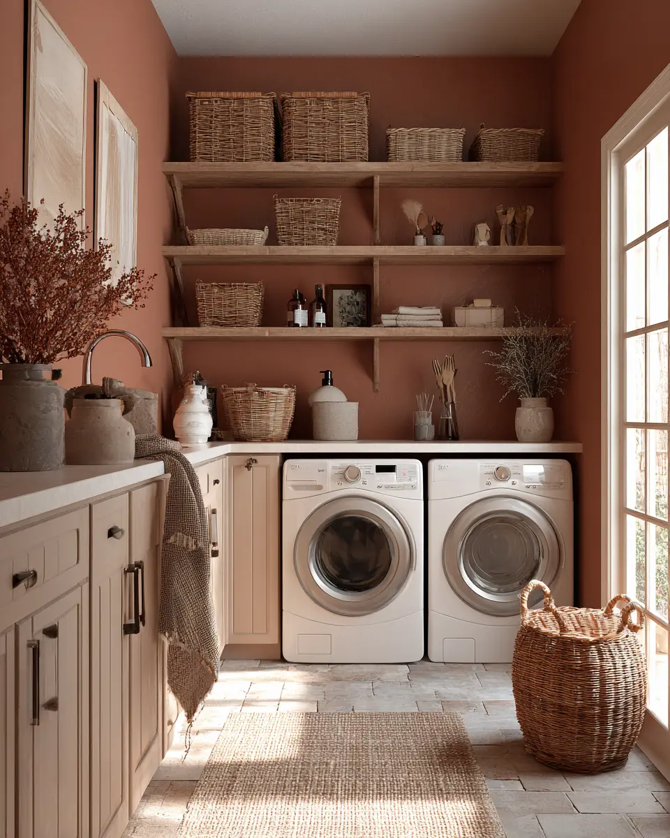 Warm Desert Laundry Room Decor Ideas