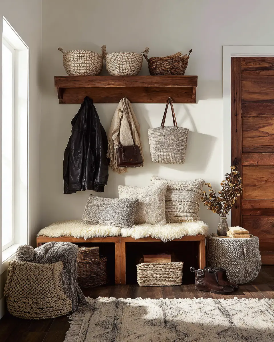 Warm Eclectic Entryway Decor Ideas