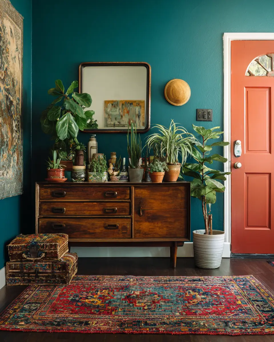 Warm Eclectic Entryway Decor Ideas