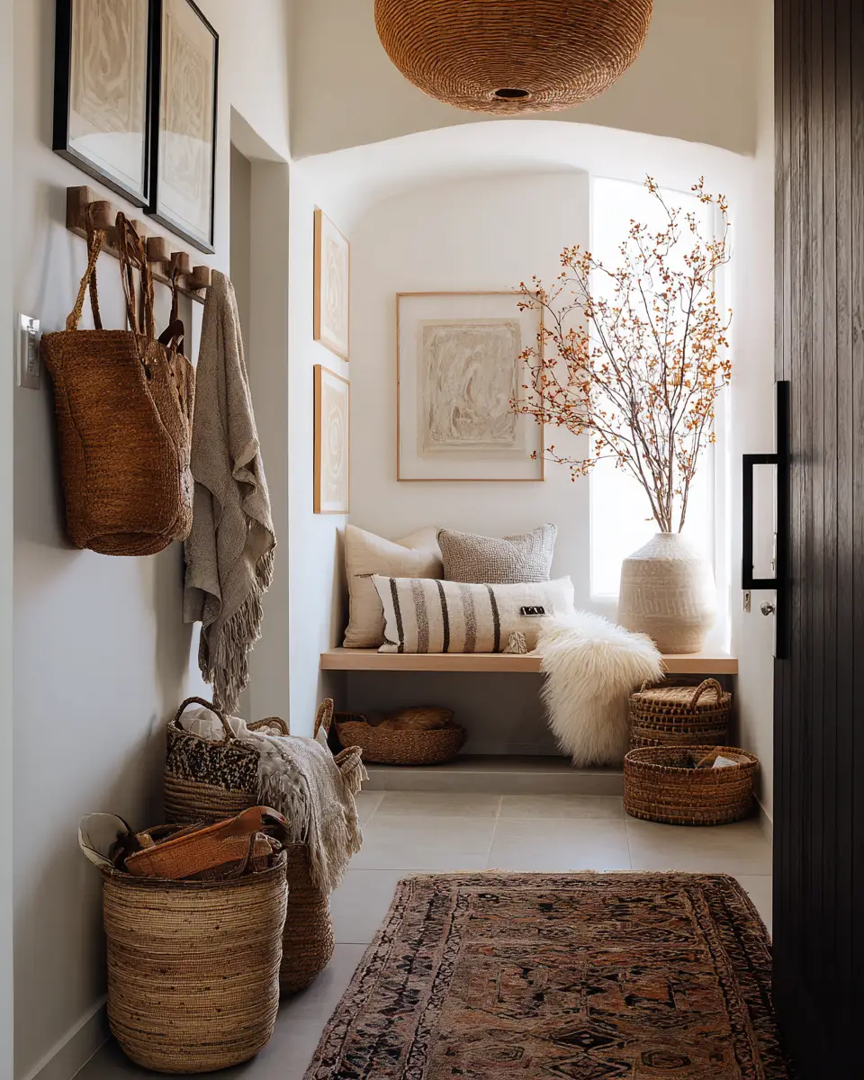 Warm Eclectic Entryway Decor Ideas