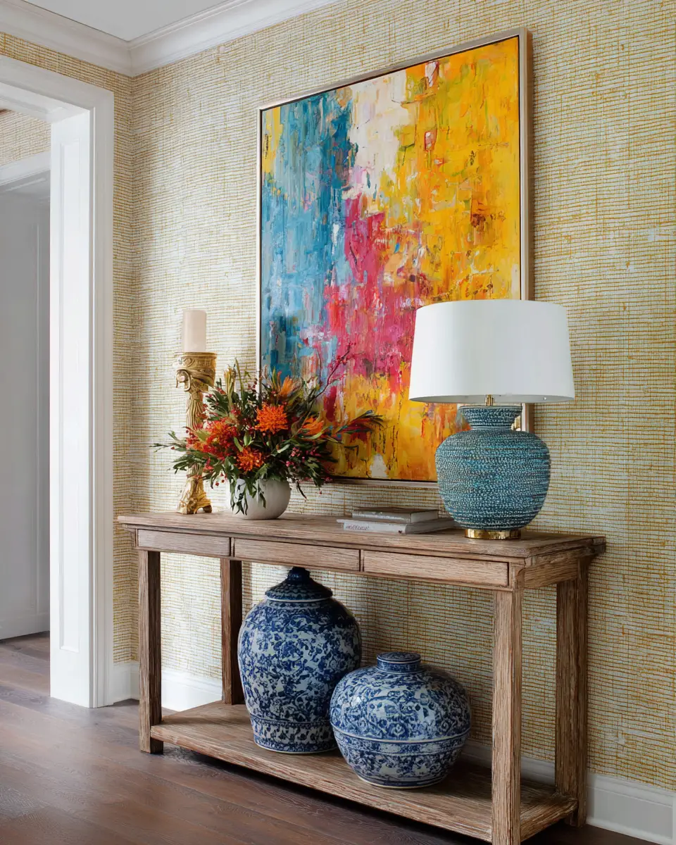 Warm Eclectic Entryway Decor Ideas