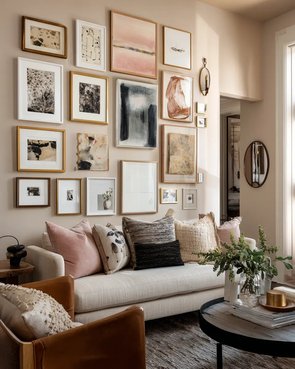 Warm Eclectic Living Room Decor Ideas - Featured