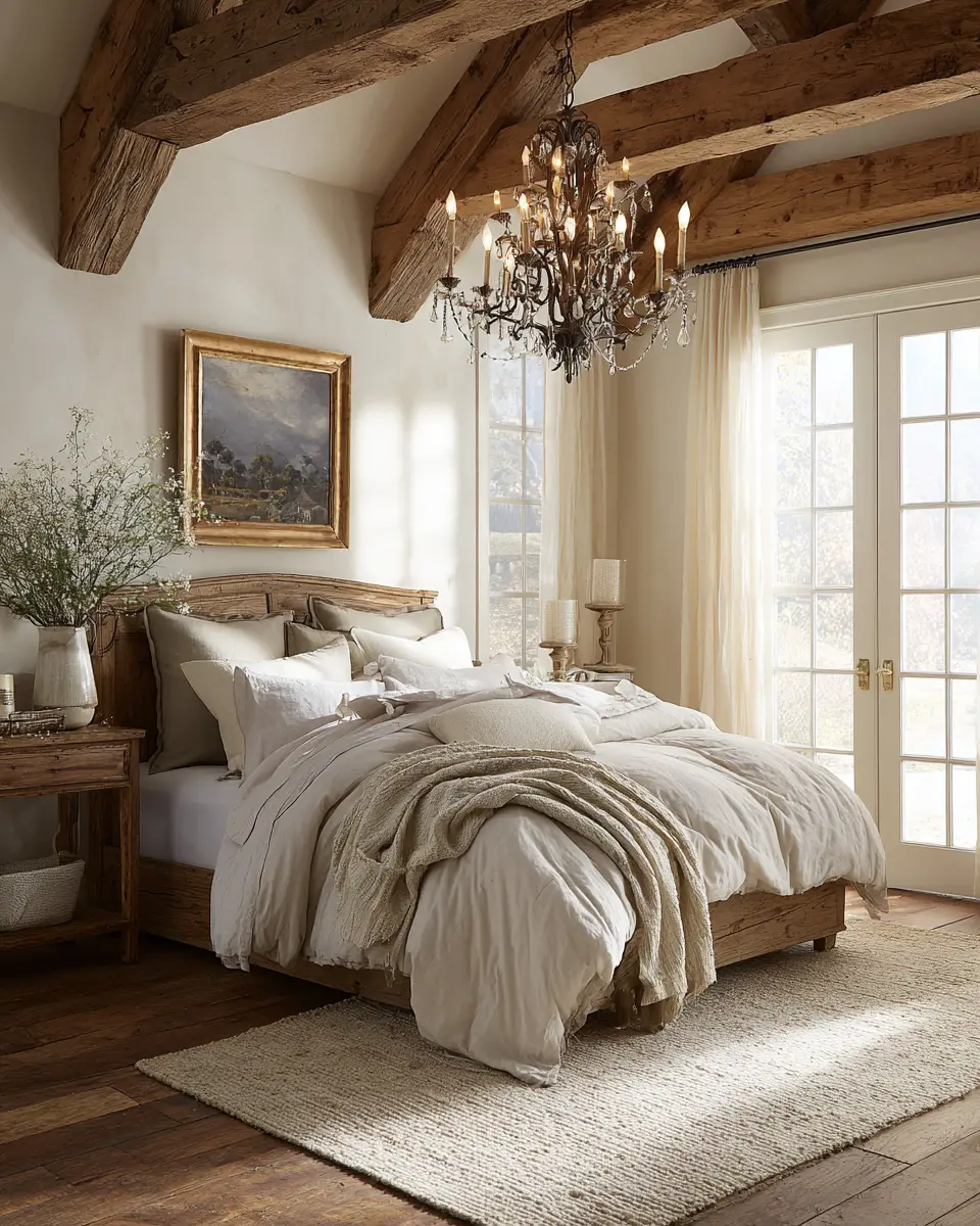 Warm French Country Bedroom Decor Ideas - Featured