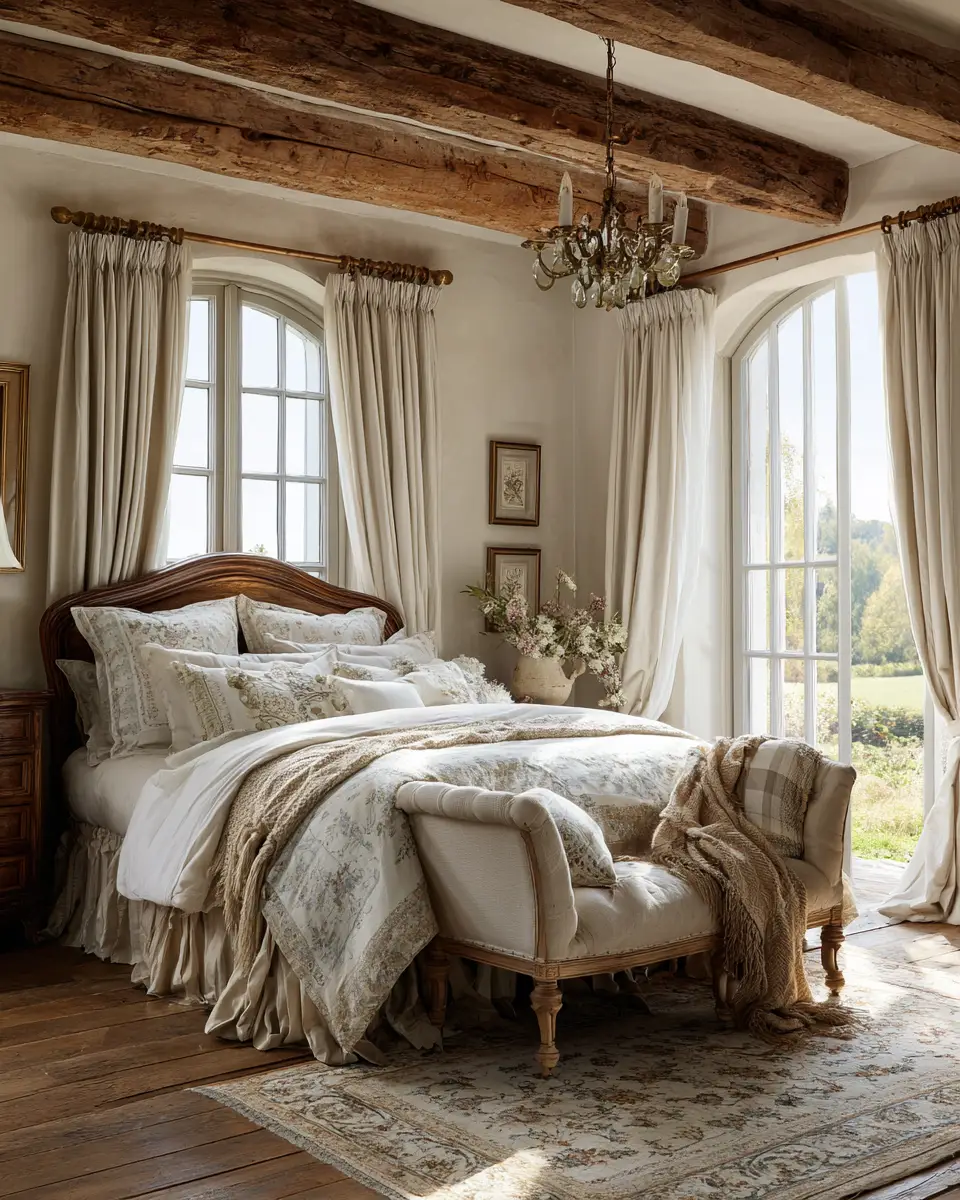 Warm French Country Bedroom Decor Ideas