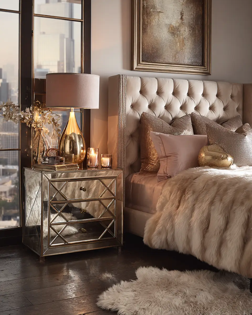 Warm Glam Bedroom Decor Ideas