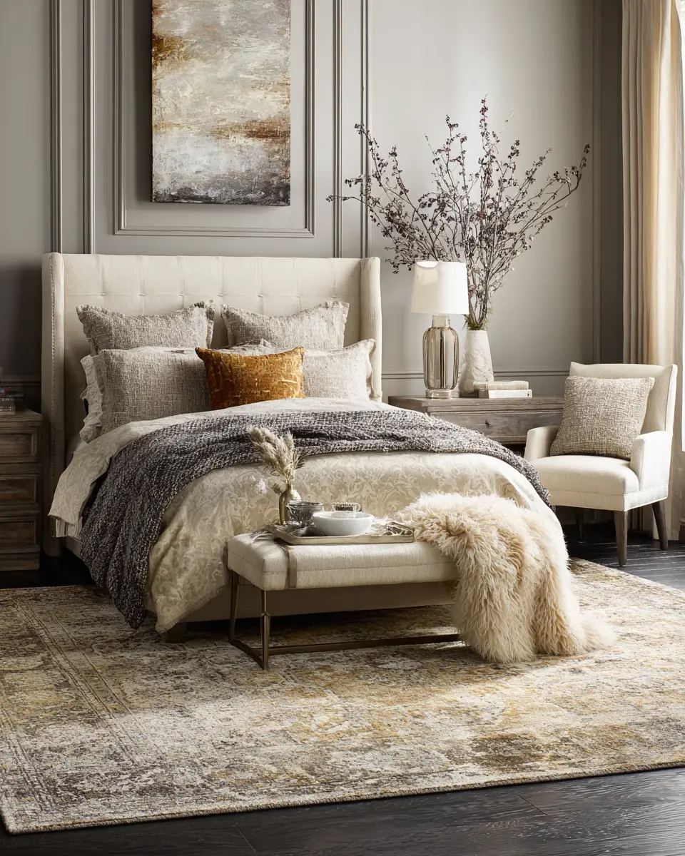 Warm Glam Bedroom Decor Ideas