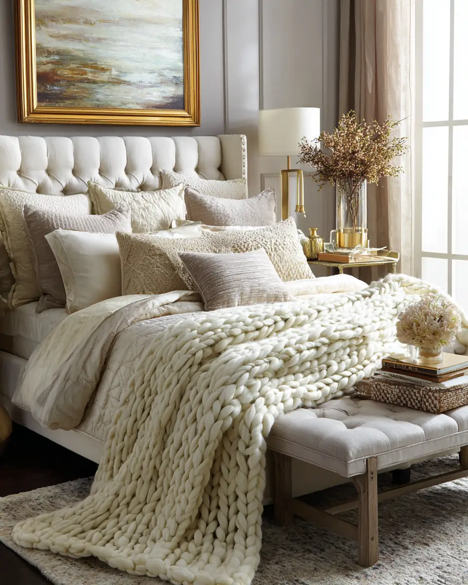 Warm Glam Bedroom Decor Ideas