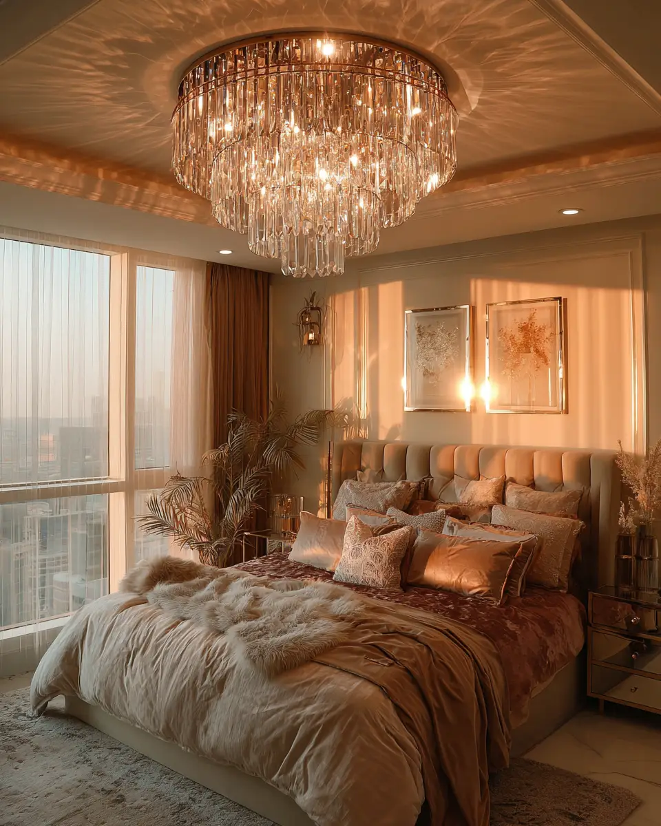 Warm Glam Bedroom Decor Ideas
