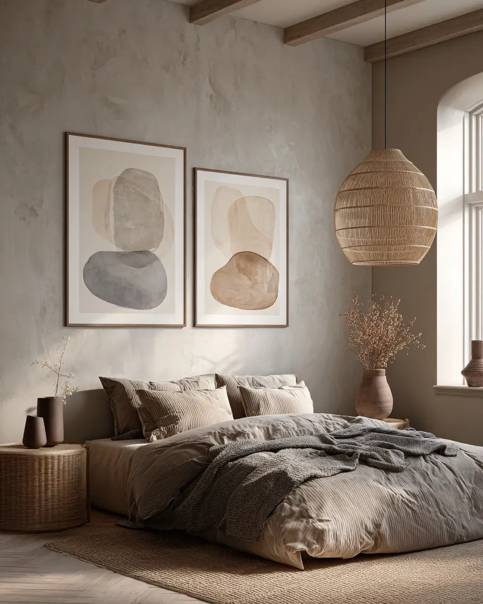 Warm Japandi Bedroom Decor Ideas - Featured