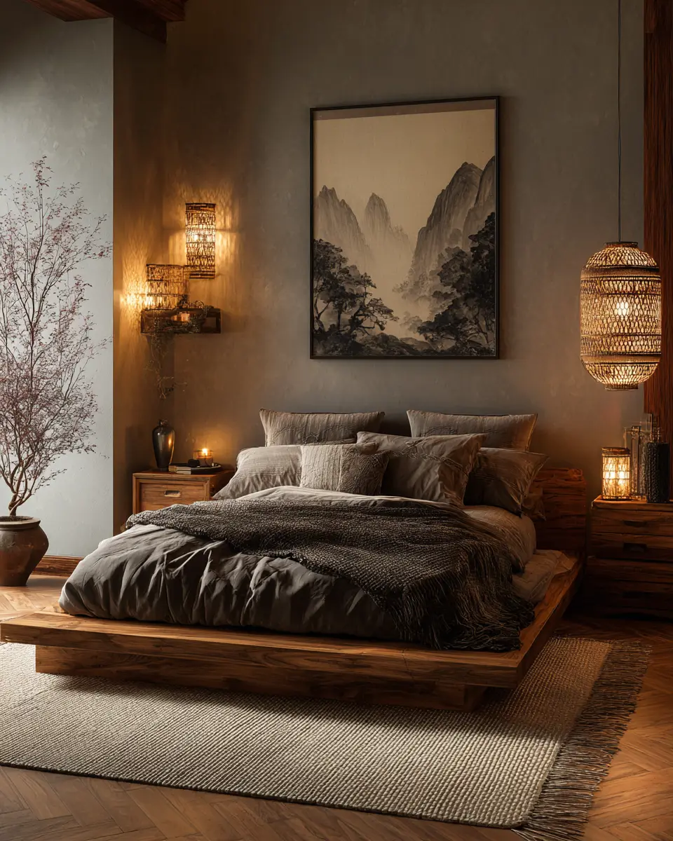 Warm Japandi Bedroom Decor Ideas