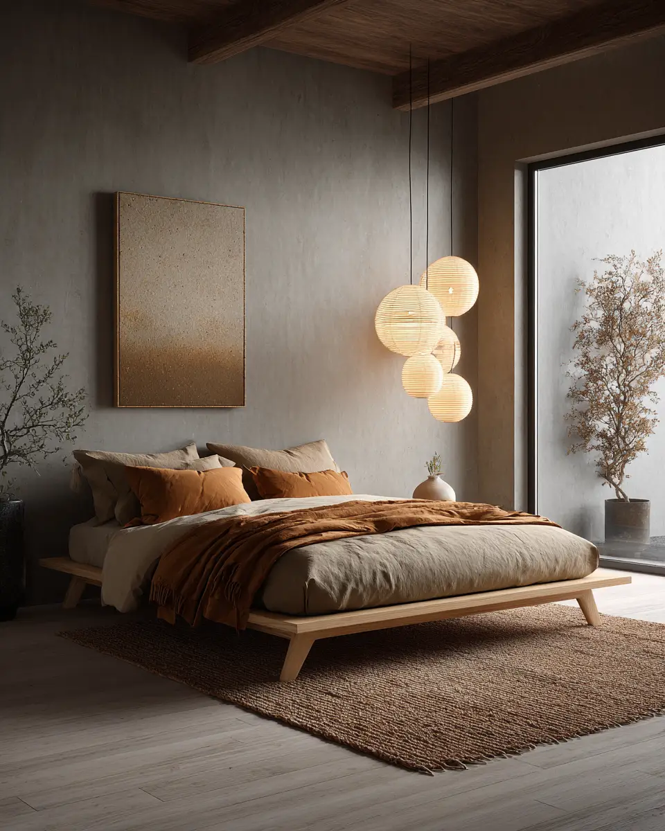 Warm Japandi Bedroom Decor Ideas