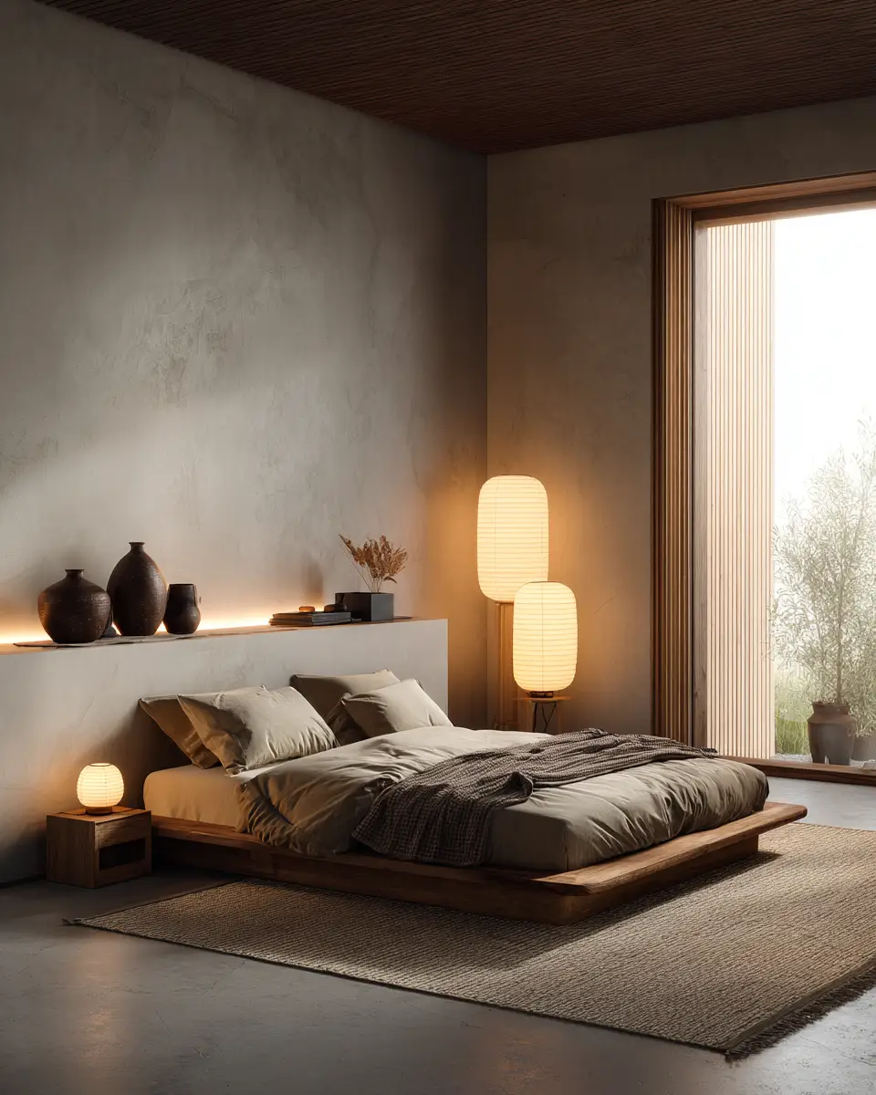 Warm Japandi Bedroom Decor Ideas