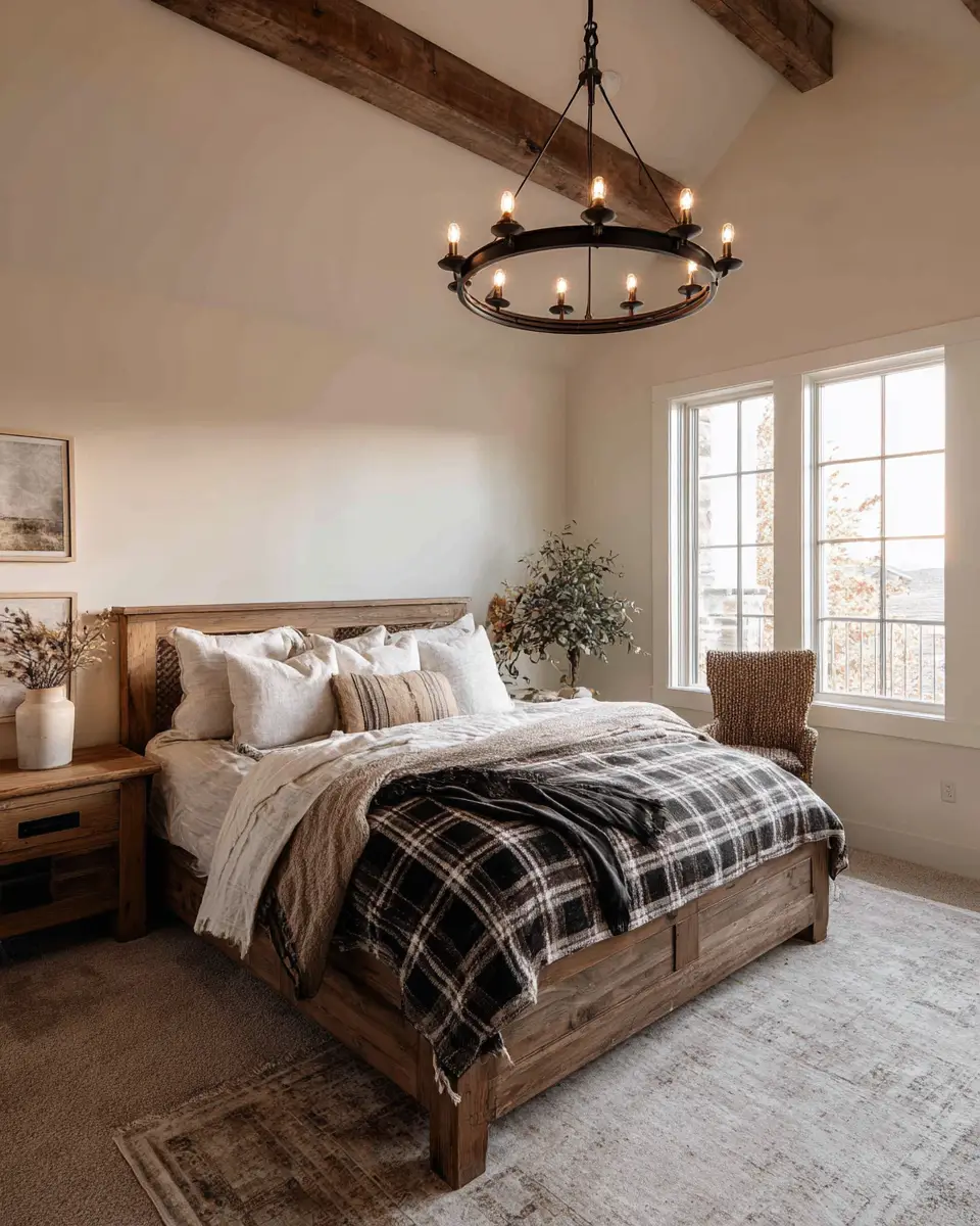 Warm Modern Farmhouse Bedroom Decor Ideas