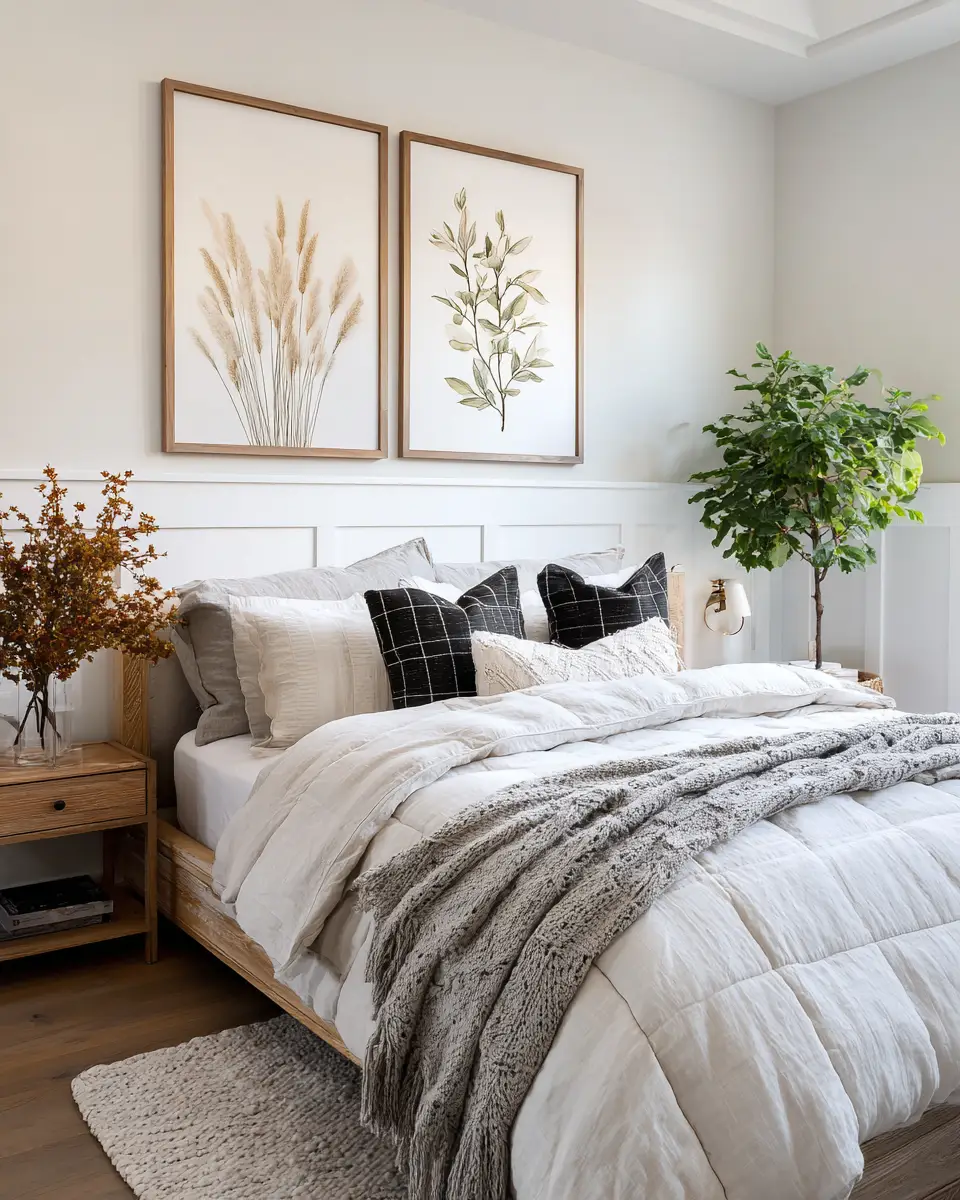 Warm Modern Farmhouse Bedroom Decor Ideas