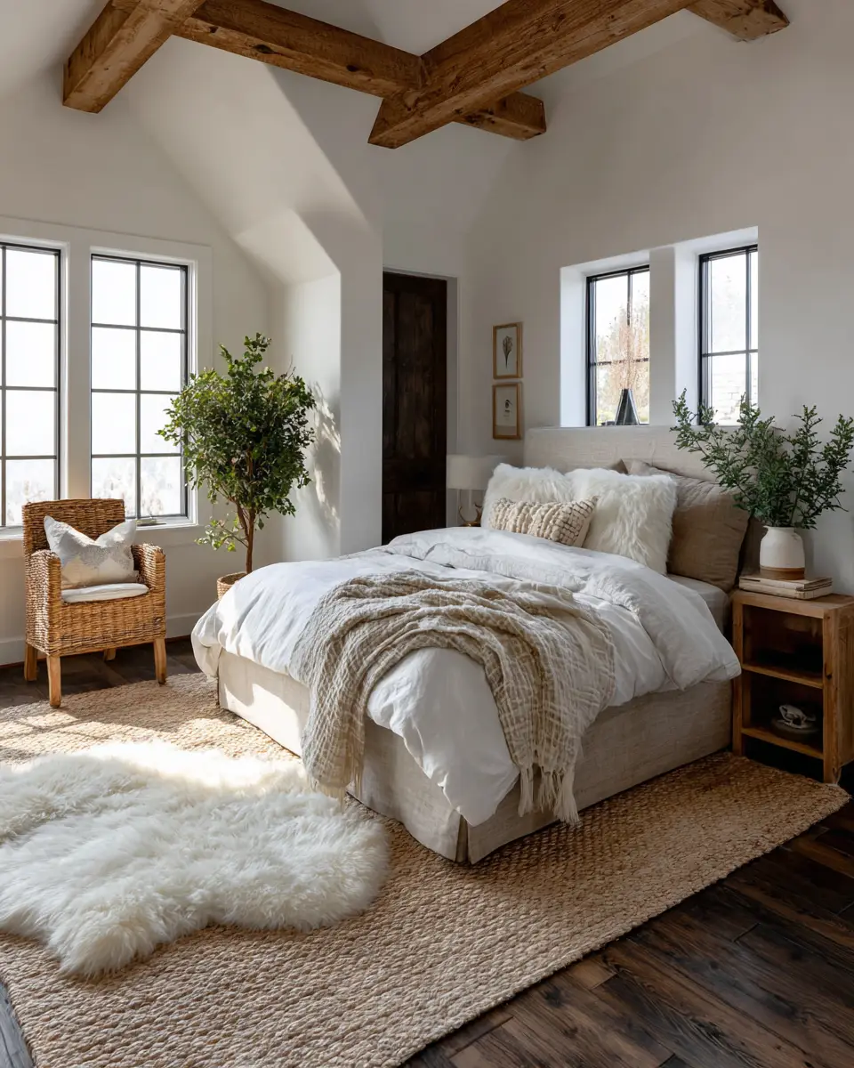Warm Modern Farmhouse Bedroom Decor Ideas