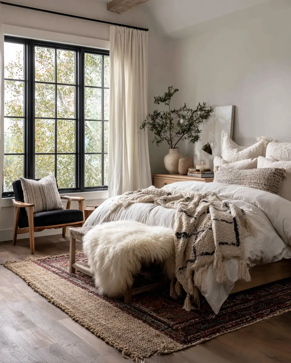 Warm Modern Farmhouse Bedroom Decor Ideas