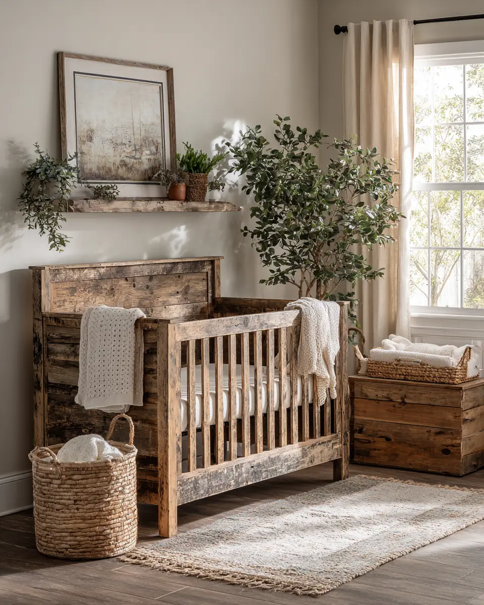 Warm Modern Farmhouse Nursery Decor Ideas
