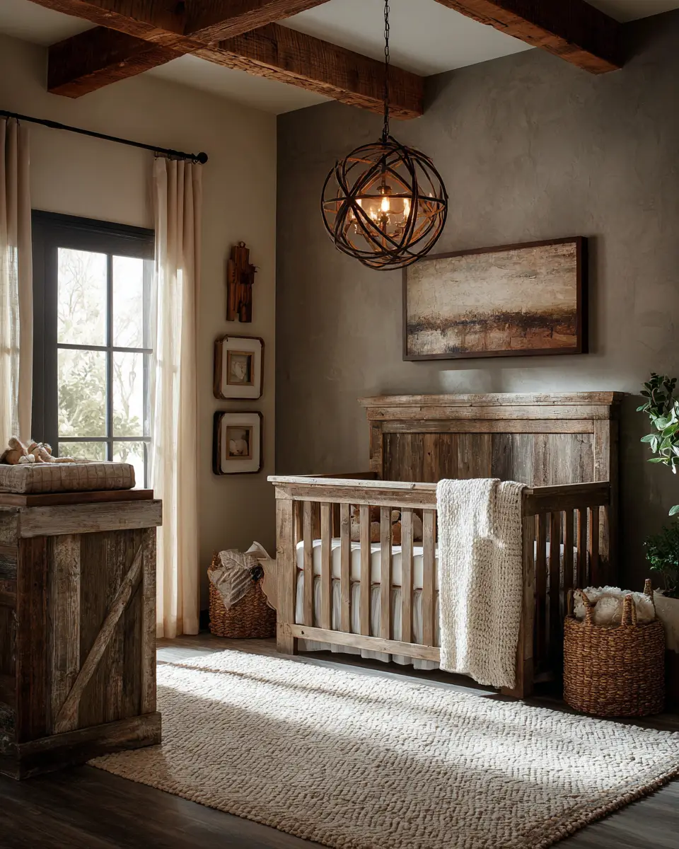 Warm Modern Farmhouse Nursery Decor Ideas