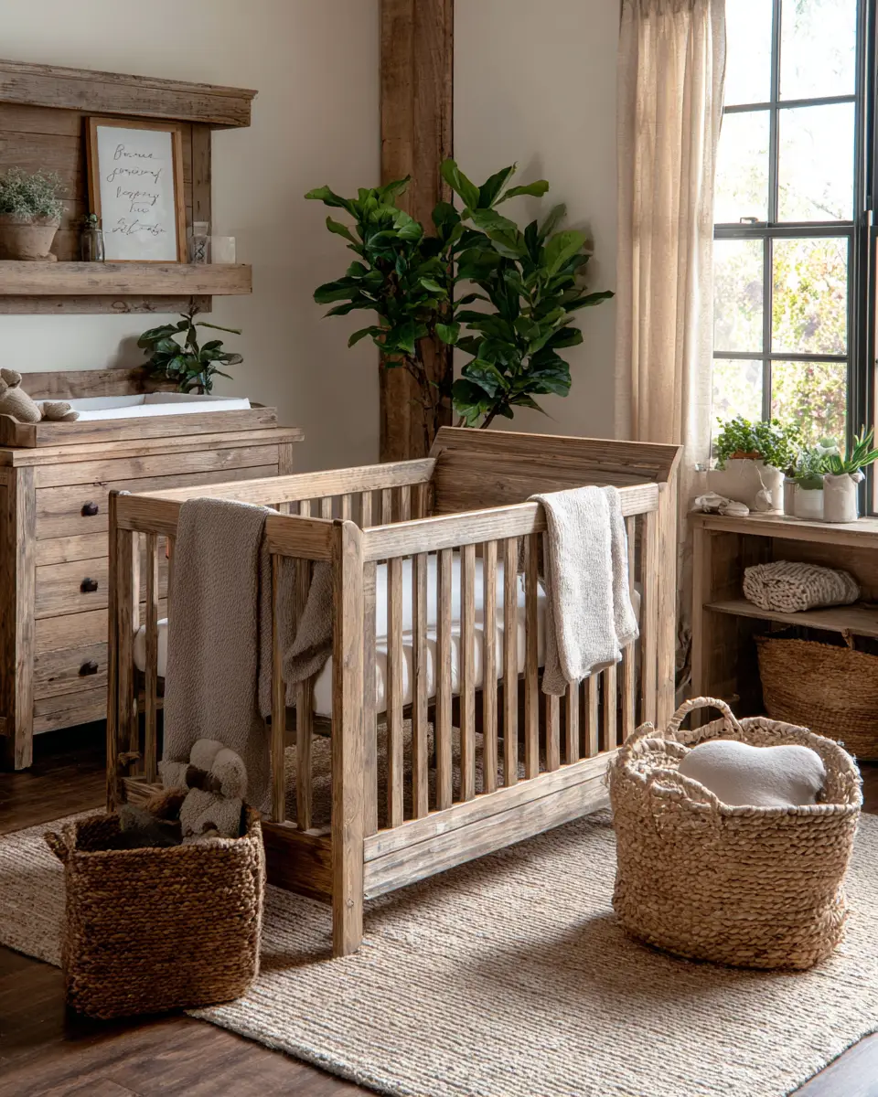 Warm Modern Farmhouse Nursery Decor Ideas