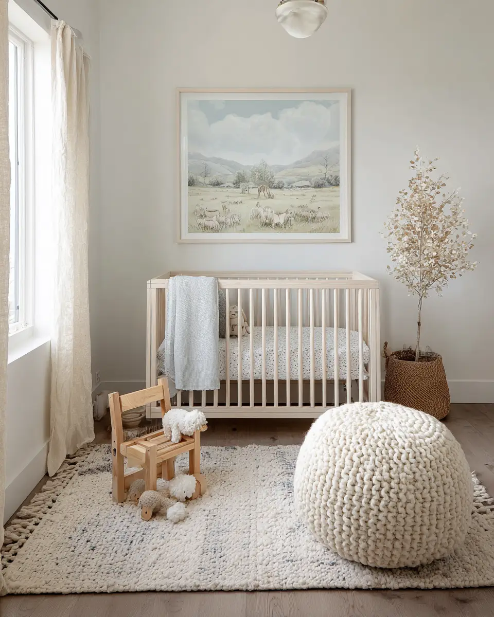 Warm Modern Farmhouse Nursery Decor Ideas