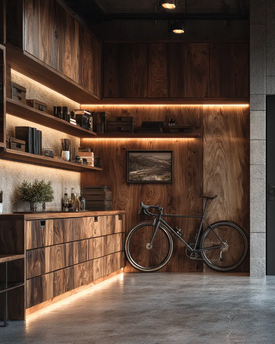 Warm Modern Garage Decor Ideas