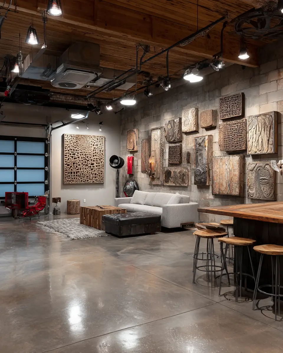 Warm Modern Garage Decor Ideas
