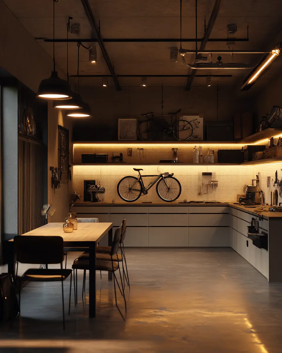 Warm Modern Garage Decor Ideas