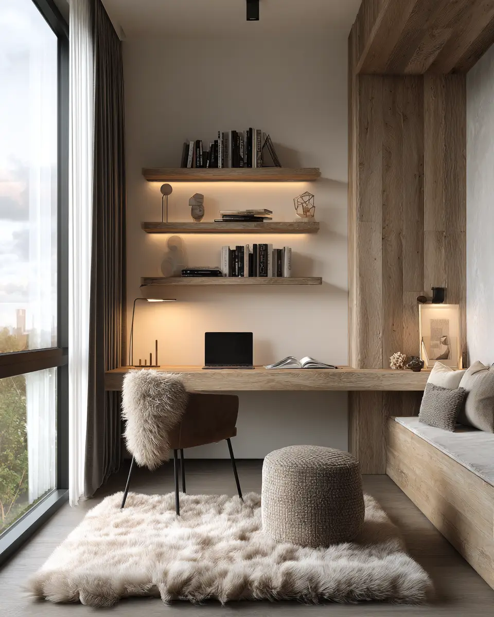 Warm Modern Home Office Decor Ideas