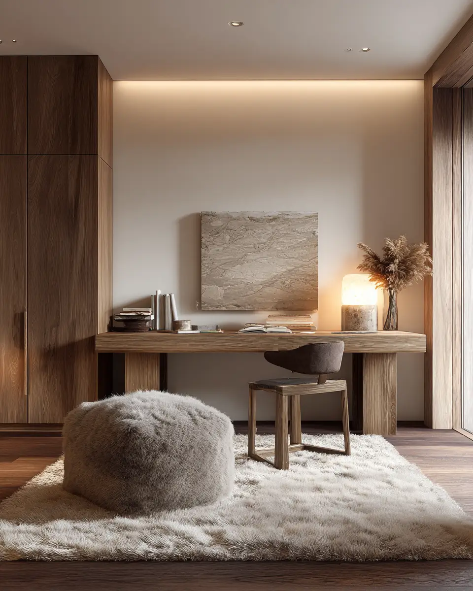 Warm Modern Home Office Decor Ideas