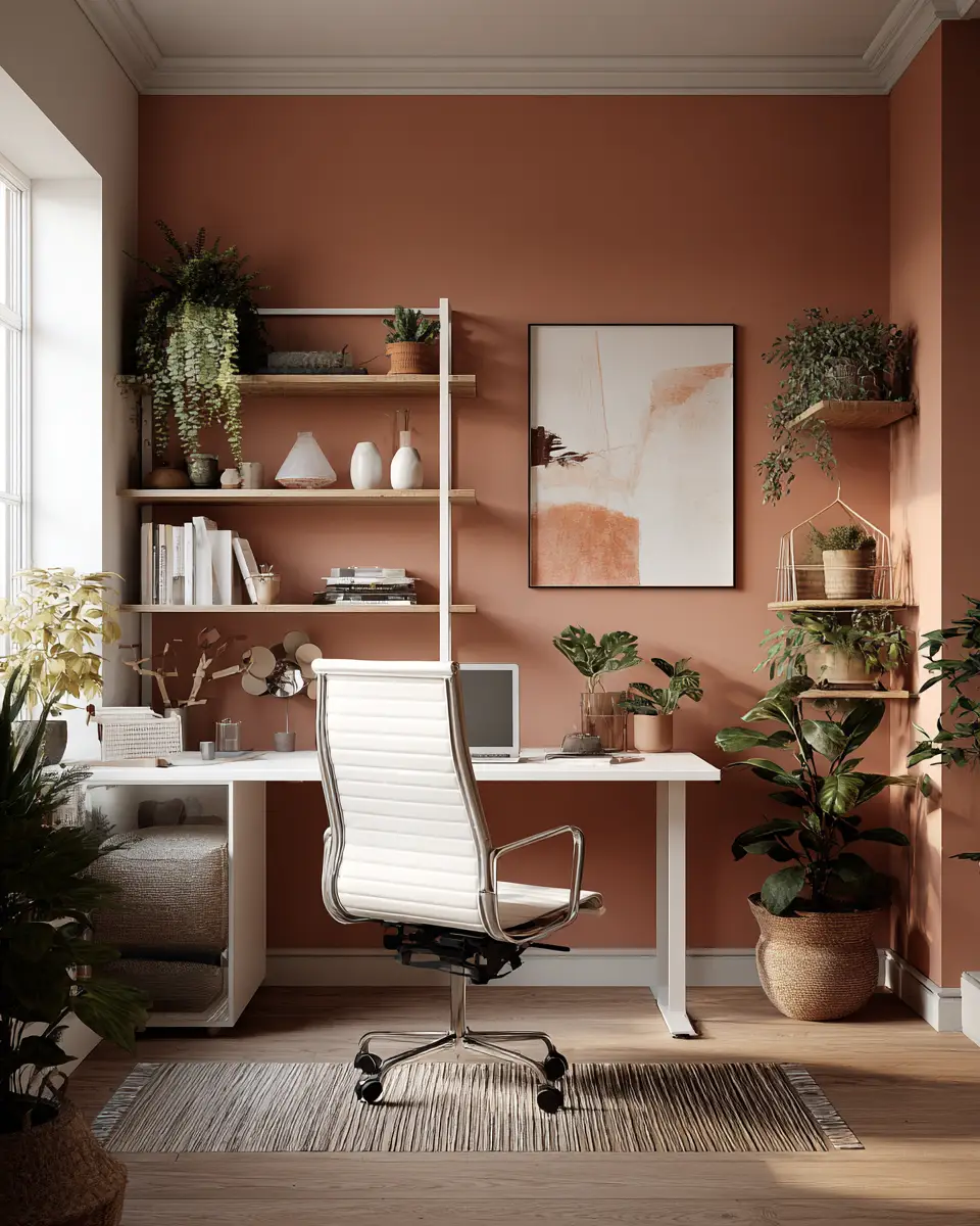 Warm Modern Home Office Decor Ideas