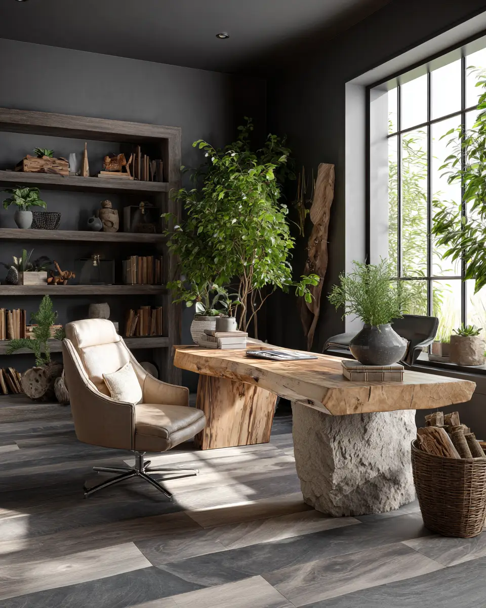 Warm Modern Home Office Decor Ideas