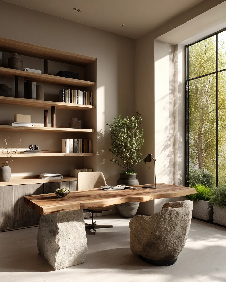 Warm Modern Home Office Decor Ideas