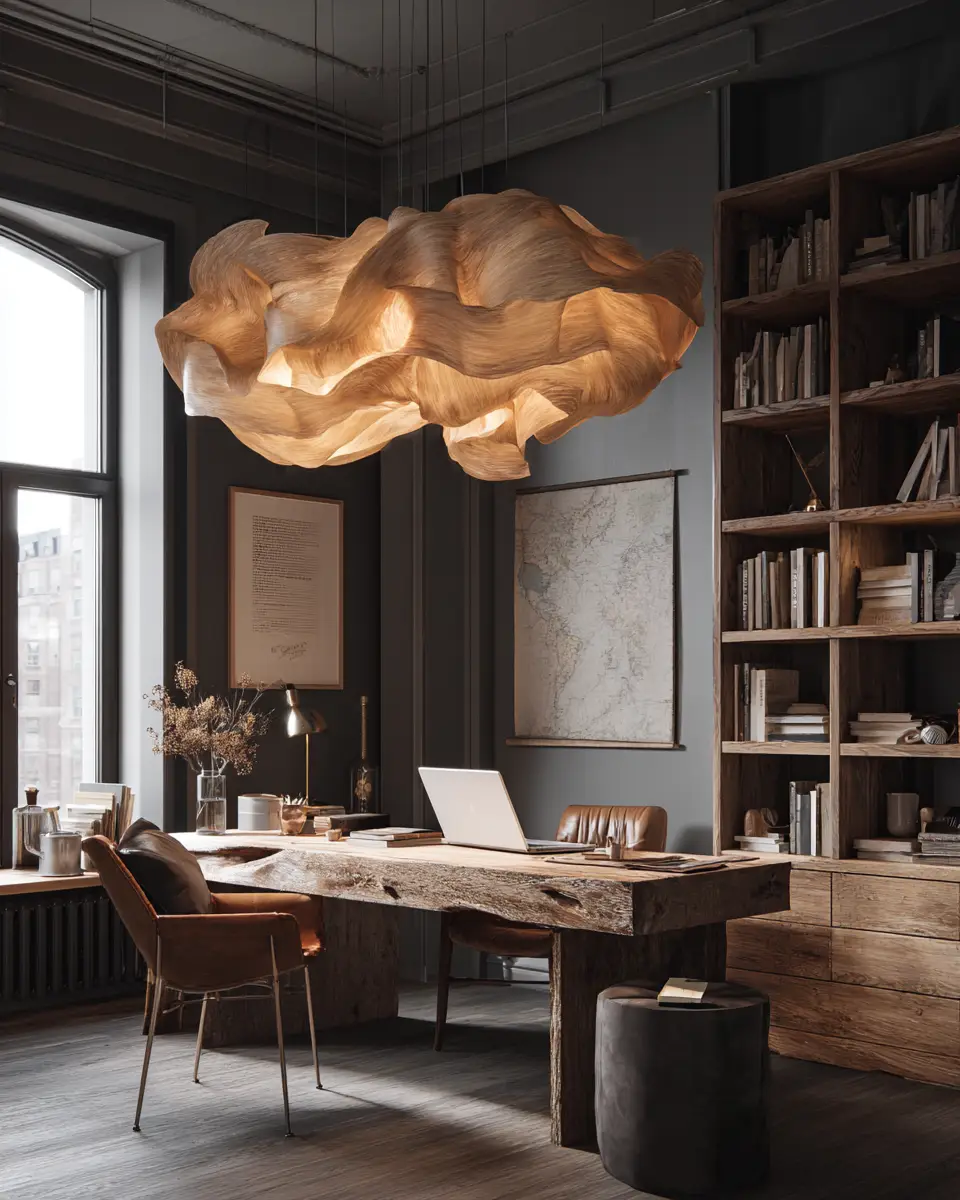 Warm Modern Home Office Decor Ideas