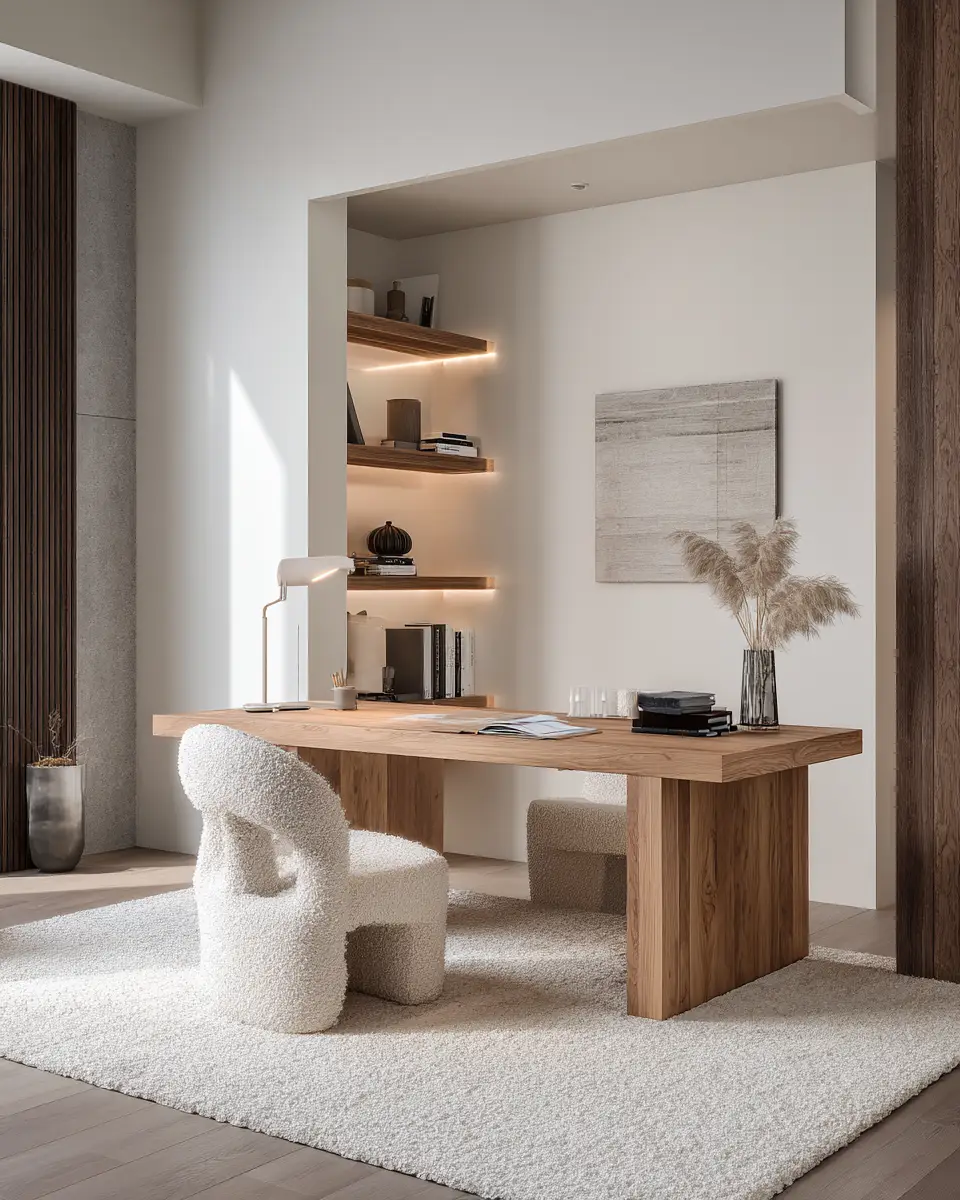 Warm Modern Home Office Decor Ideas