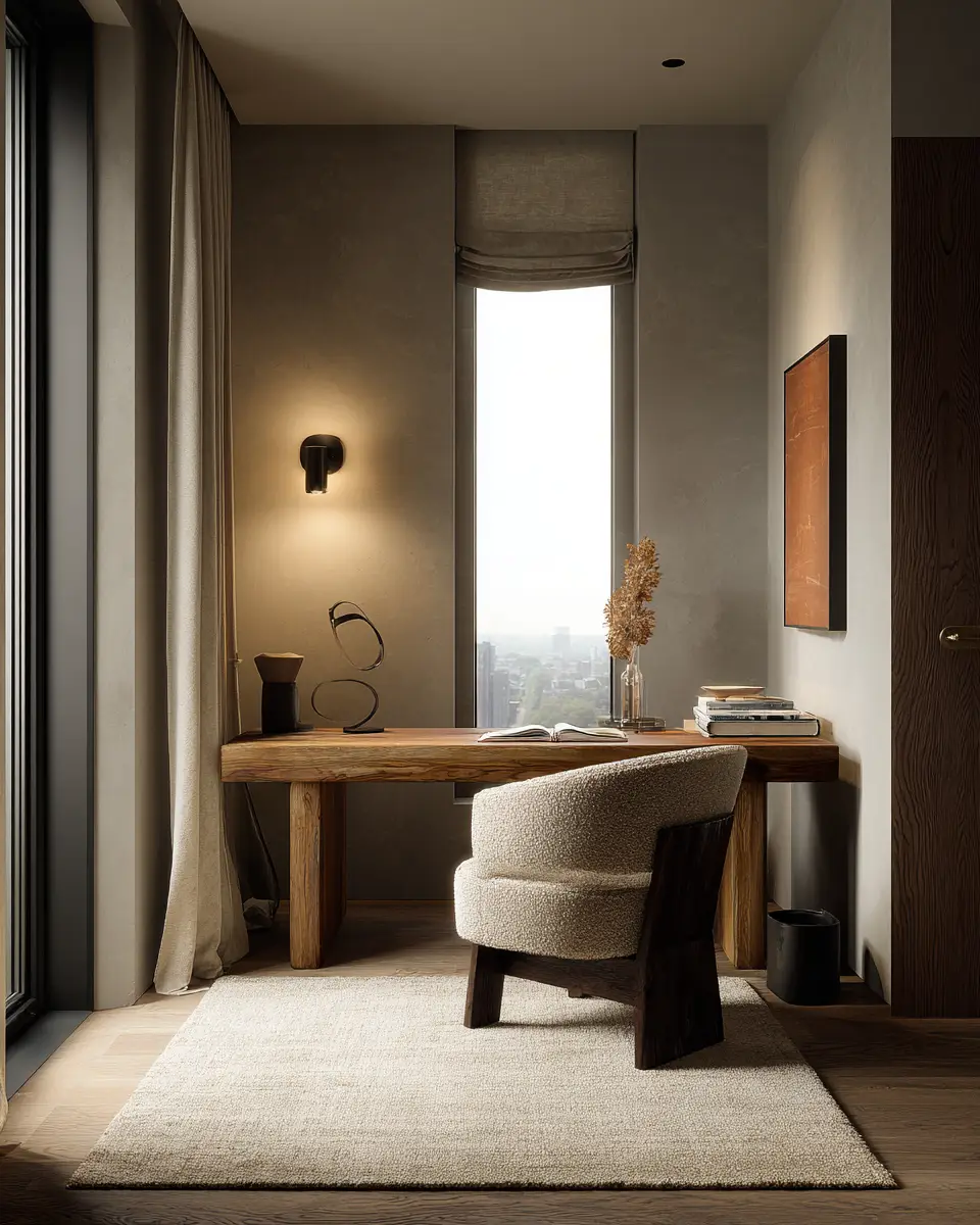 Warm Modern Home Office Decor Ideas