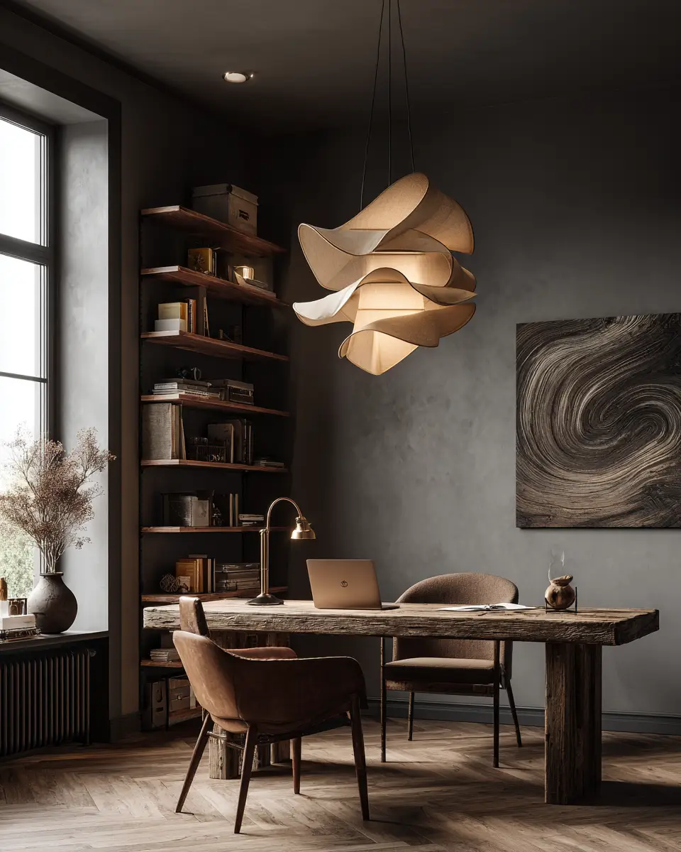 Warm Modern Home Office Decor Ideas