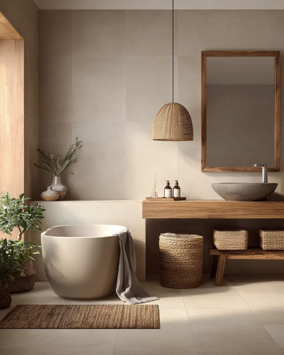 Warm Neutral Bathroom Decor Ideas