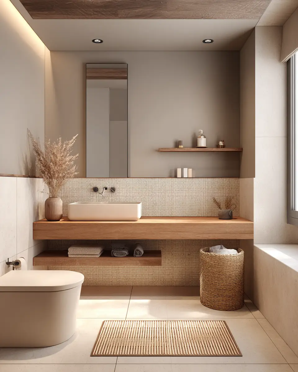 Warm Neutral Bathroom Decor Ideas
