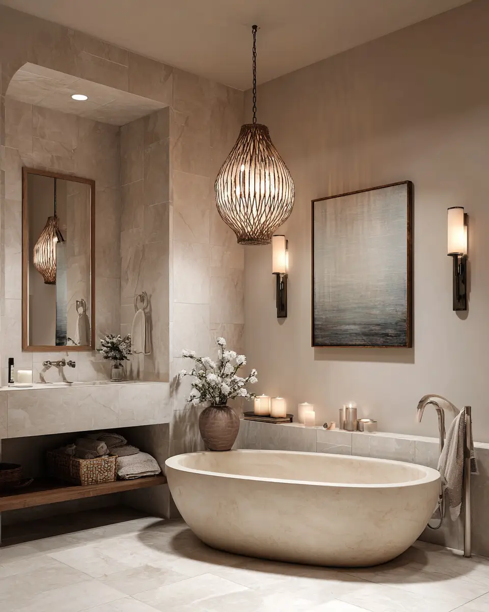 Warm Neutral Bathroom Decor Ideas