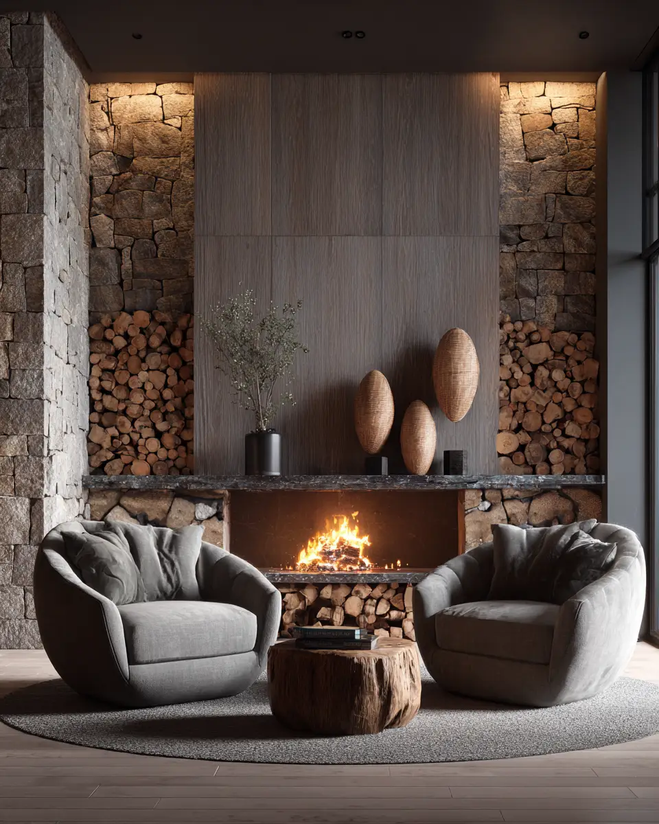 Warm Organic Modern Living Room Decor Ideas