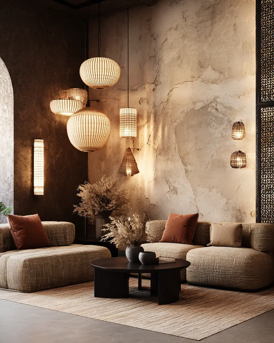 Warm Organic Modern Living Room Decor Ideas