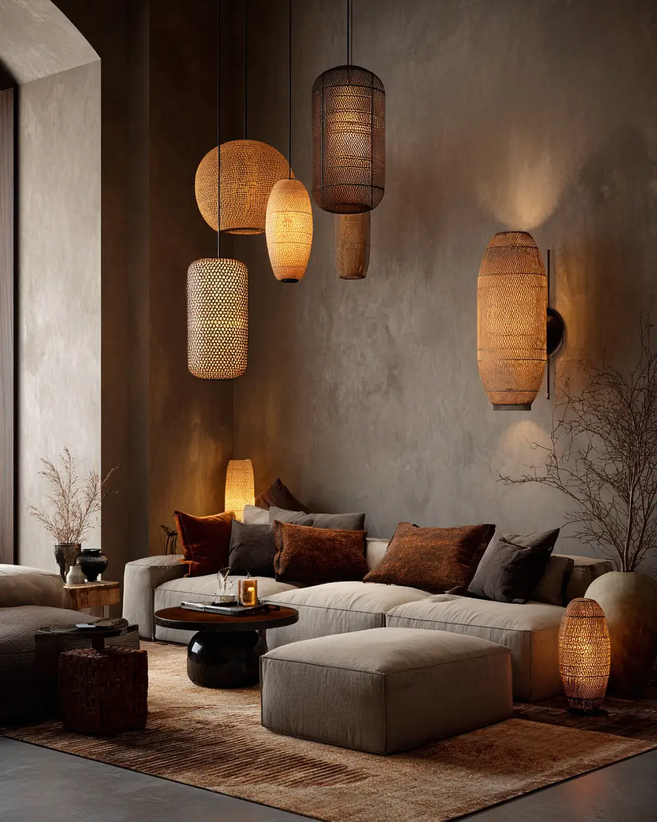 Warm Organic Modern Living Room Decor Ideas